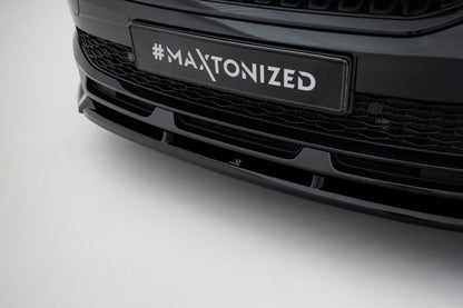 Front Ansatz V.2 für Skoda Kamiq Monte Carlo Mk1 Facelift schwarz Hochglanz