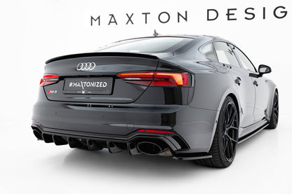 Diffusor Heck Ansatz für Audi RS5 Coupe / Sportback F5 schwarz Hochglanz