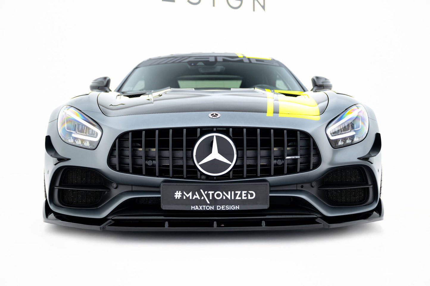 Front Ansatz für Mercedes-AMG GT C C190 Facelift schwarz Hochglanz
