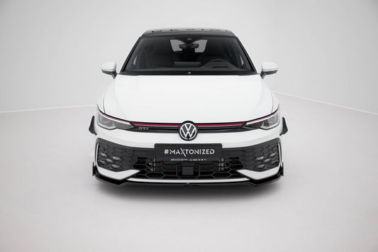Front Ansatz V.3 + Flaps für VW Golf GTI / GTE / R-Line Mk8 Facelift