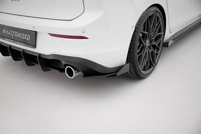 Street Pro Heck Ansatz Flaps Diffusor + Flaps für VW Golf GTI / GTE Mk8 schwarz Hochglanz