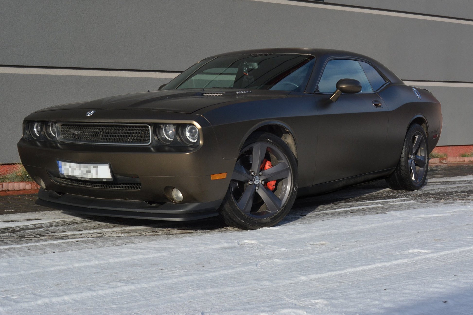 Front Ansatz für DODGE CHALLENGER MK3. PHASE-I SRT8 COUPE  schwarz Hochglanz