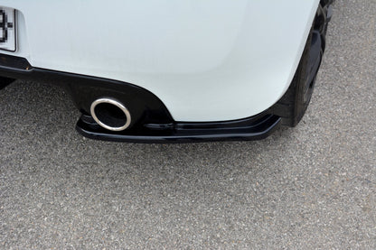 Heck Ansatz Flaps Diffusor für RENAULT CLIO MK3 RS FACELIFT schwarz Hochglanz