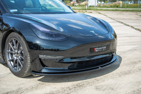 Front Ansatz für Tesla Model 3 schwarz Hochglanz