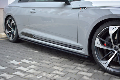 Seitenschweller Ansatz für Audi RS5 Coupe F5  schwarz Hochglanz