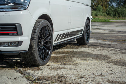 Seitenschweller Ansatz für VW T6 schwarz Hochglanz