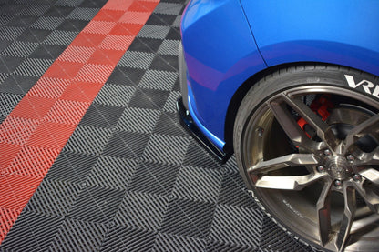 Heck Ansatz Flaps Diffusor V.2 für (Für heckansatz v.1) Ford Focus Hatchabck ST-Line schwarz Hochglanz