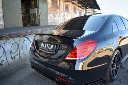 Spoiler CAP für Mercedes-Benz S W222 / W222 Facelift schwarz Hochglanz