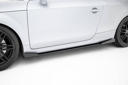 Street Pro Seitenschweller Ansatz für + Flaps Audi TT S / TT S-Line 8J Facelift schwarz Hochglanz