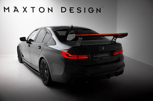 Carbon Spoiler With Internal Brackets Uprights + LED BMW 5er / M5 Limousine G30 / F90