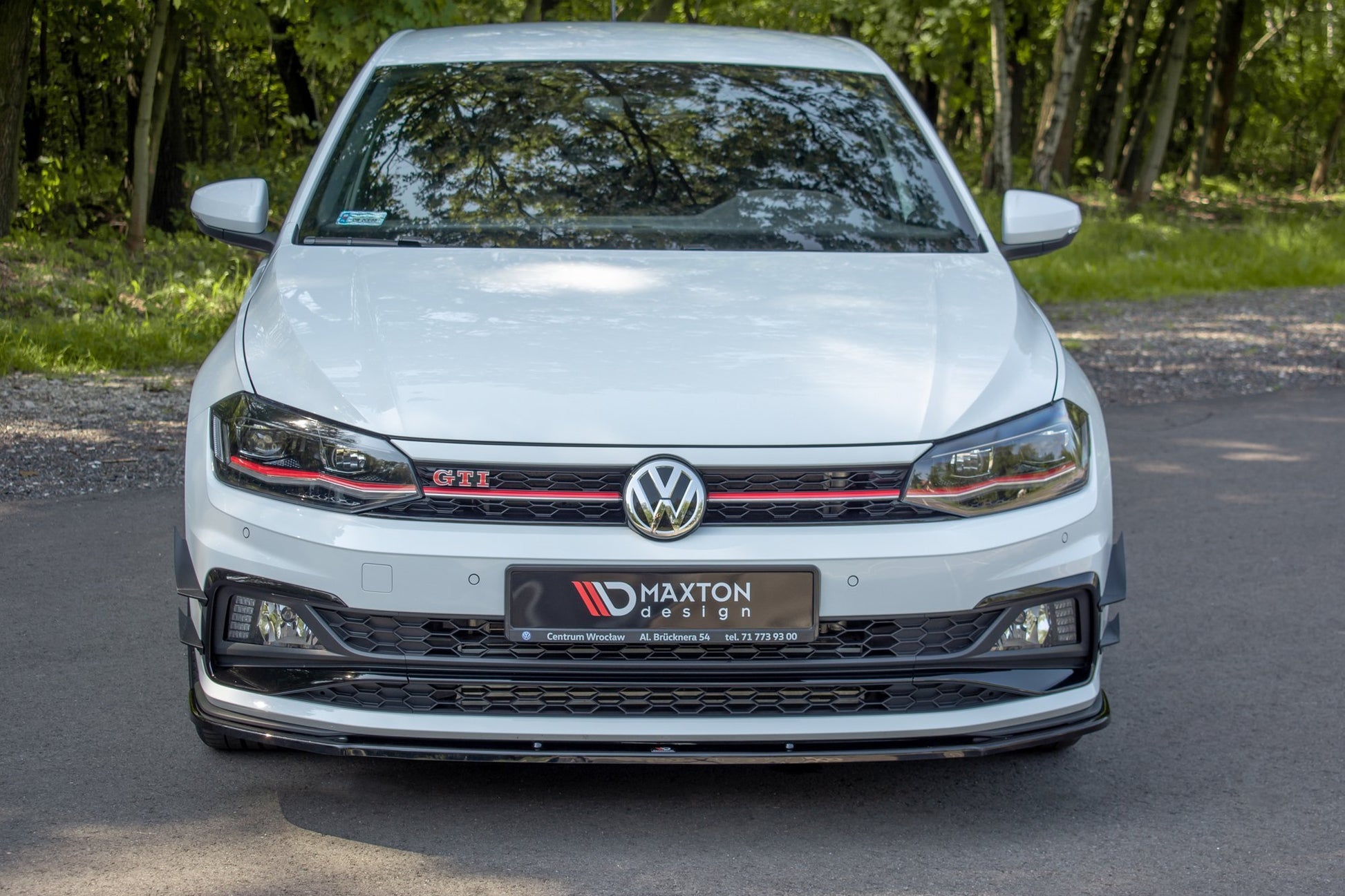 Front Ansatz V.1 für VW Polo GTI / R-line Mk6 schwarz Hochglanz