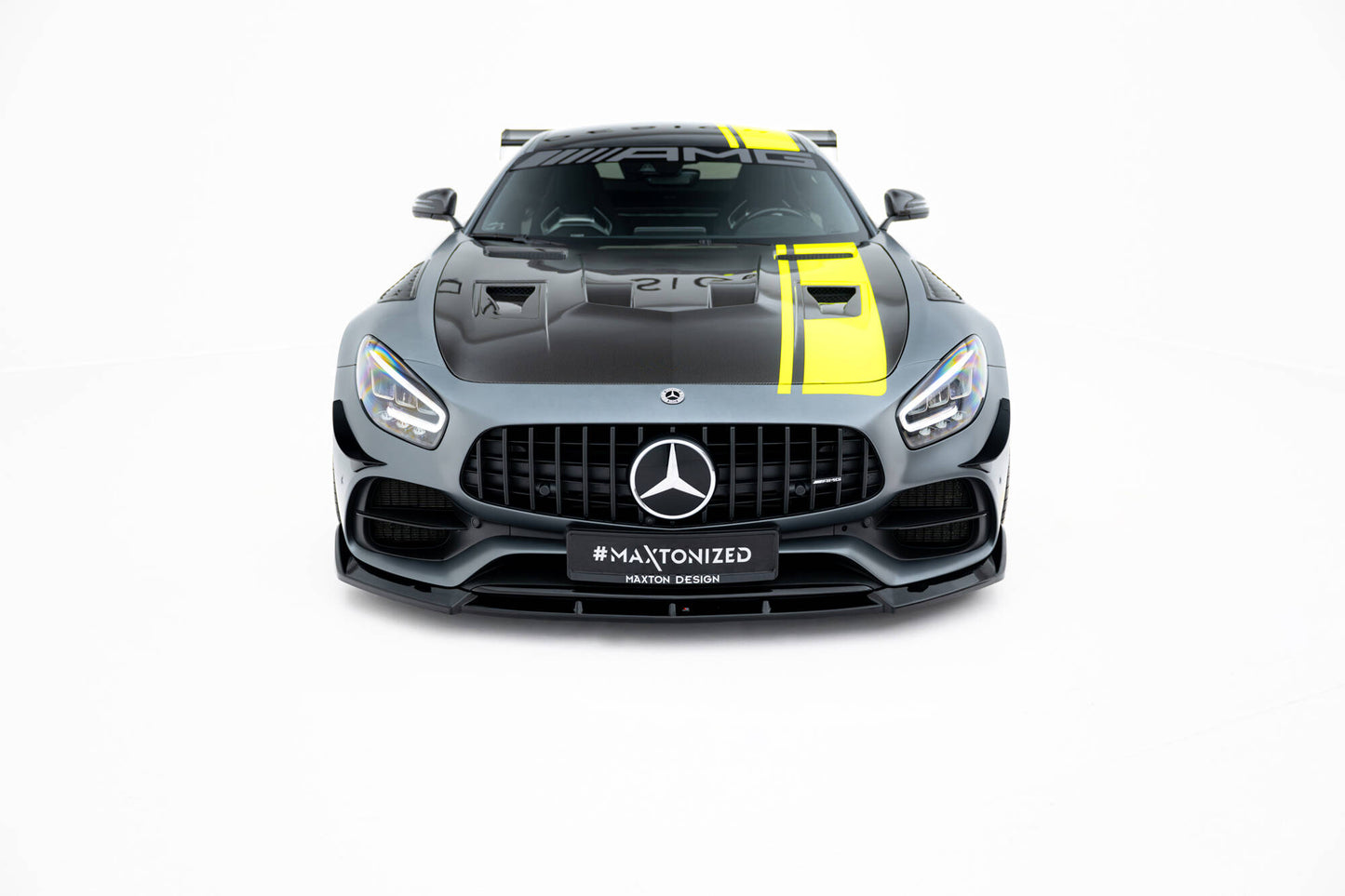 Front Ansatz für Mercedes-AMG GT C C190 Facelift schwarz Hochglanz