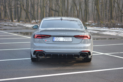 Diffusor Heck Ansatz für Audi RS5 F5 Coupe / Sportback schwarz matt