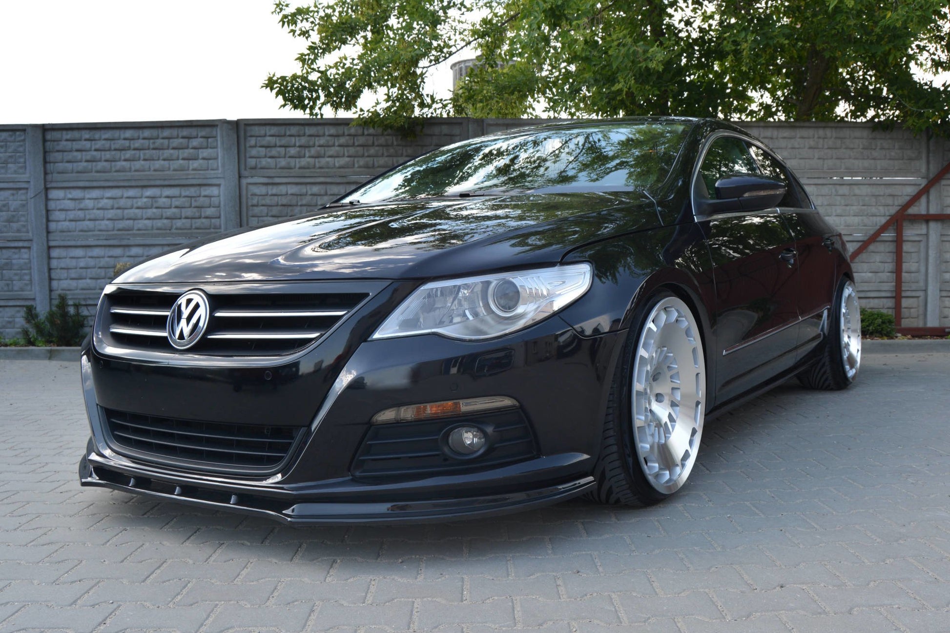 Front Ansatz für VW PASSAT CC vor Facelift, STANDARD STOßSTANGE Carbon Look