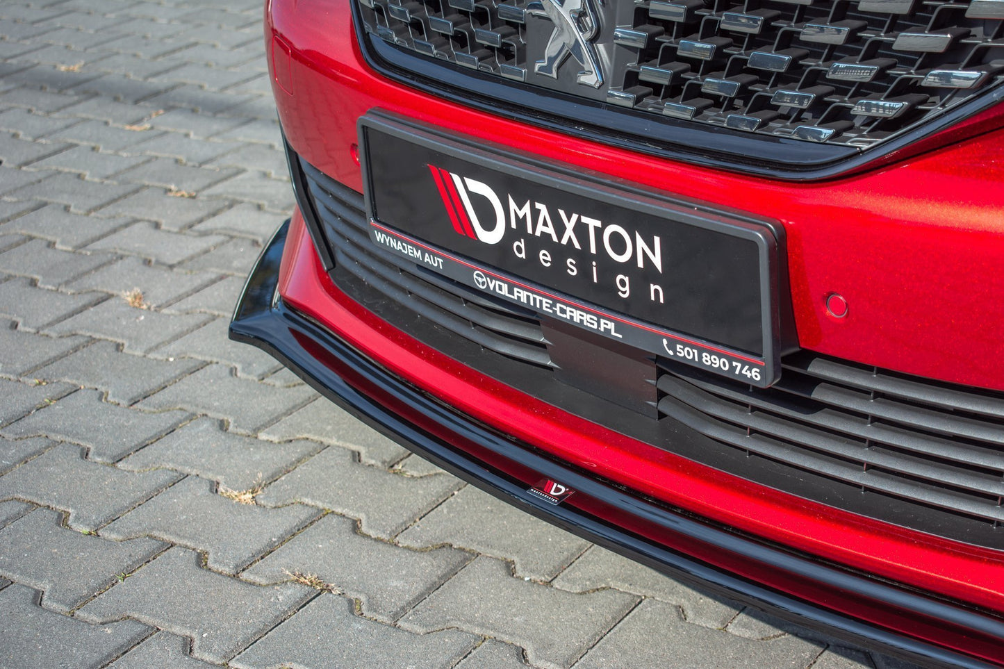 Front Ansatz V.2 für Peugeot 508 Mk2 schwarz Hochglanz