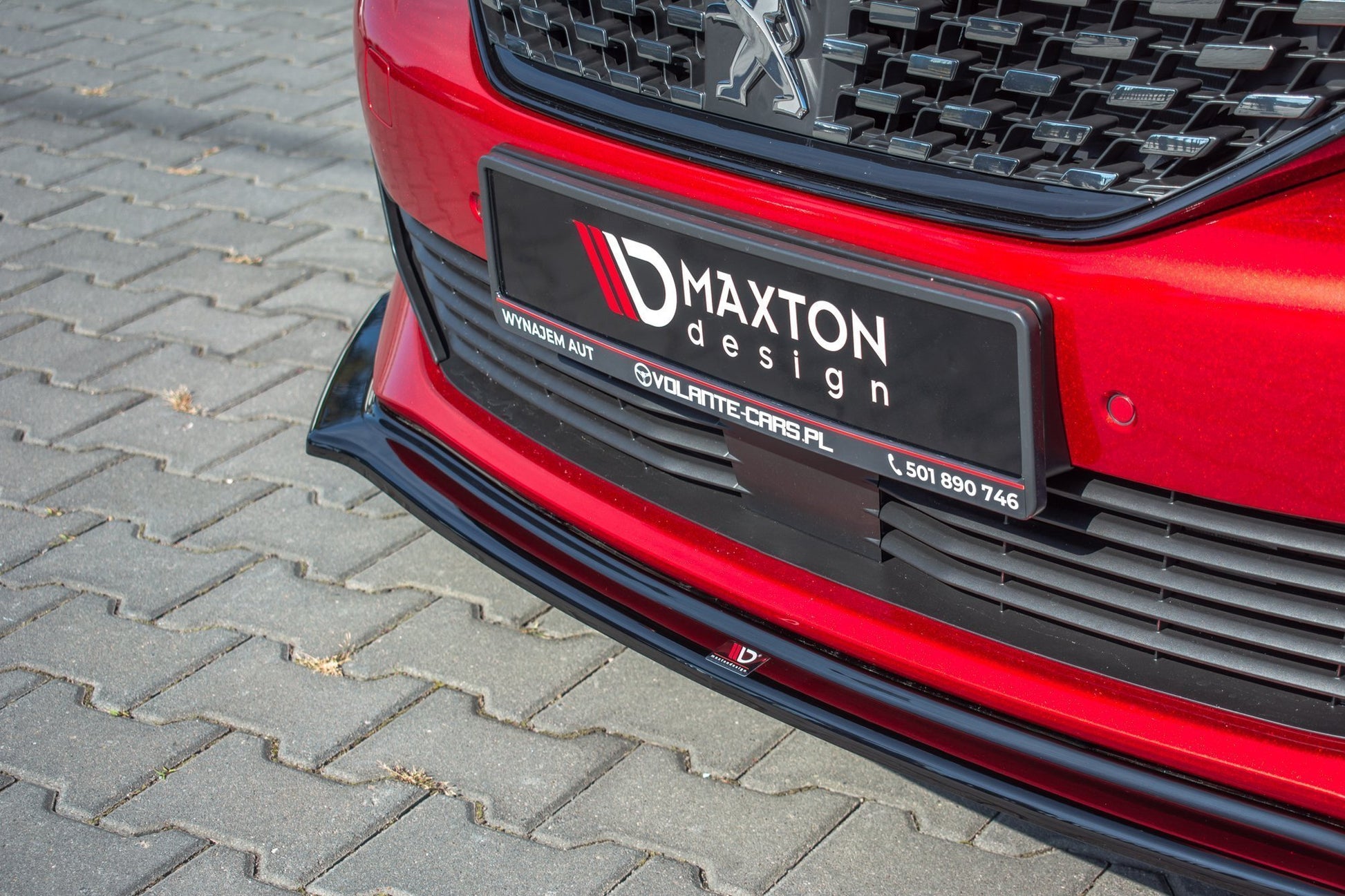 Front Ansatz V.2 für Peugeot 508 Mk2 schwarz Hochglanz