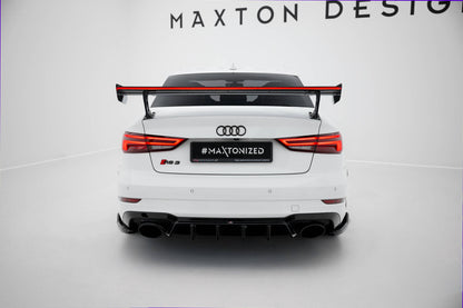 Carbon Spoiler With External Brackets Uprights + LED Audi A3 / A3 S-Line / S3 / RS3 Limousine 8V / 8V Facelift