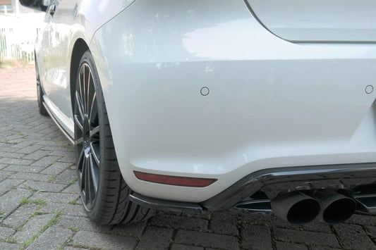 Heck Ansatz Flaps Diffusor für VW Polo WRC Mk5  schwarz Hochglanz