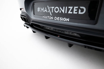 Mittlerer Cup Diffusor DTM Look Heck Ansatz für Mercedes-AMG GT C C190 Facelift schwarz Hochglanz