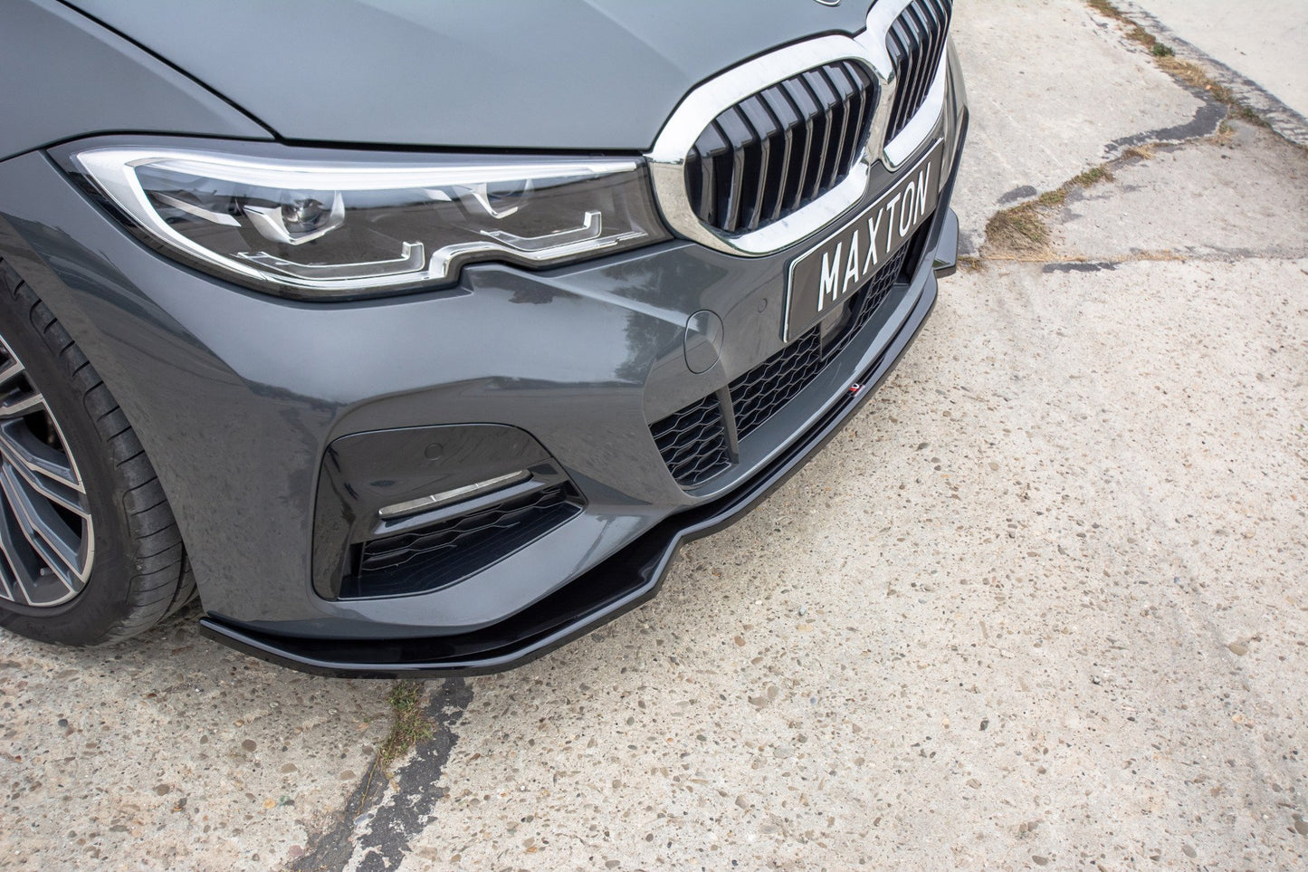 Front Ansatz V.2 für BMW 3er M-Paket G20  schwarz Hochglanz