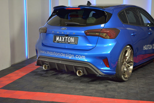 Heck Ansatz Flaps Diffusor V.2 für (Für heckansatz v.1) Ford Focus Hatchabck ST-Line schwarz Hochglanz