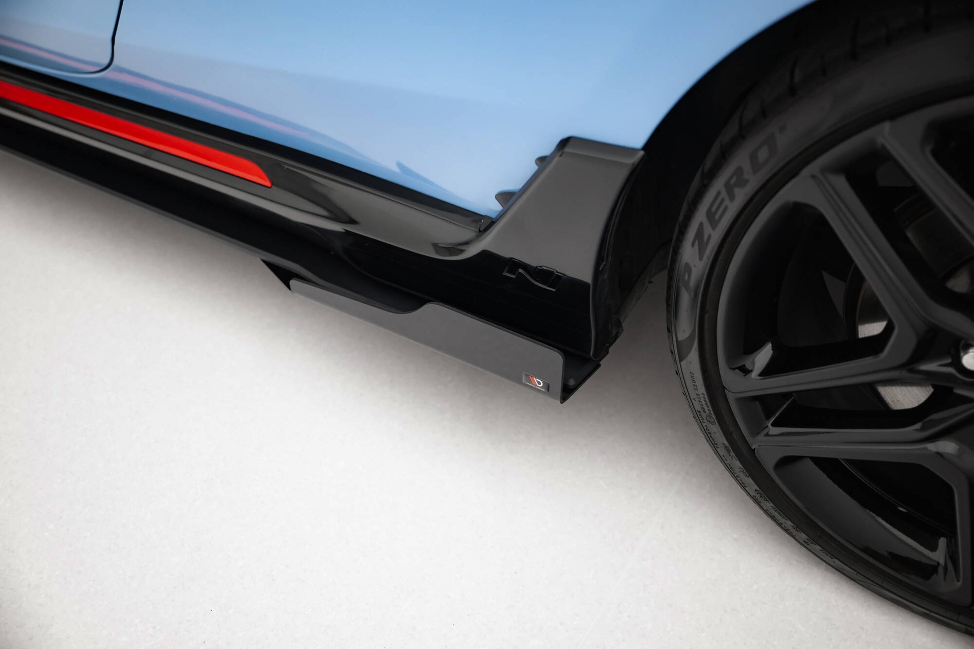 Street Pro Seitenschweller Ansatz + Flaps für Hyundai Veloster N Mk2 schwarz Hochglanz