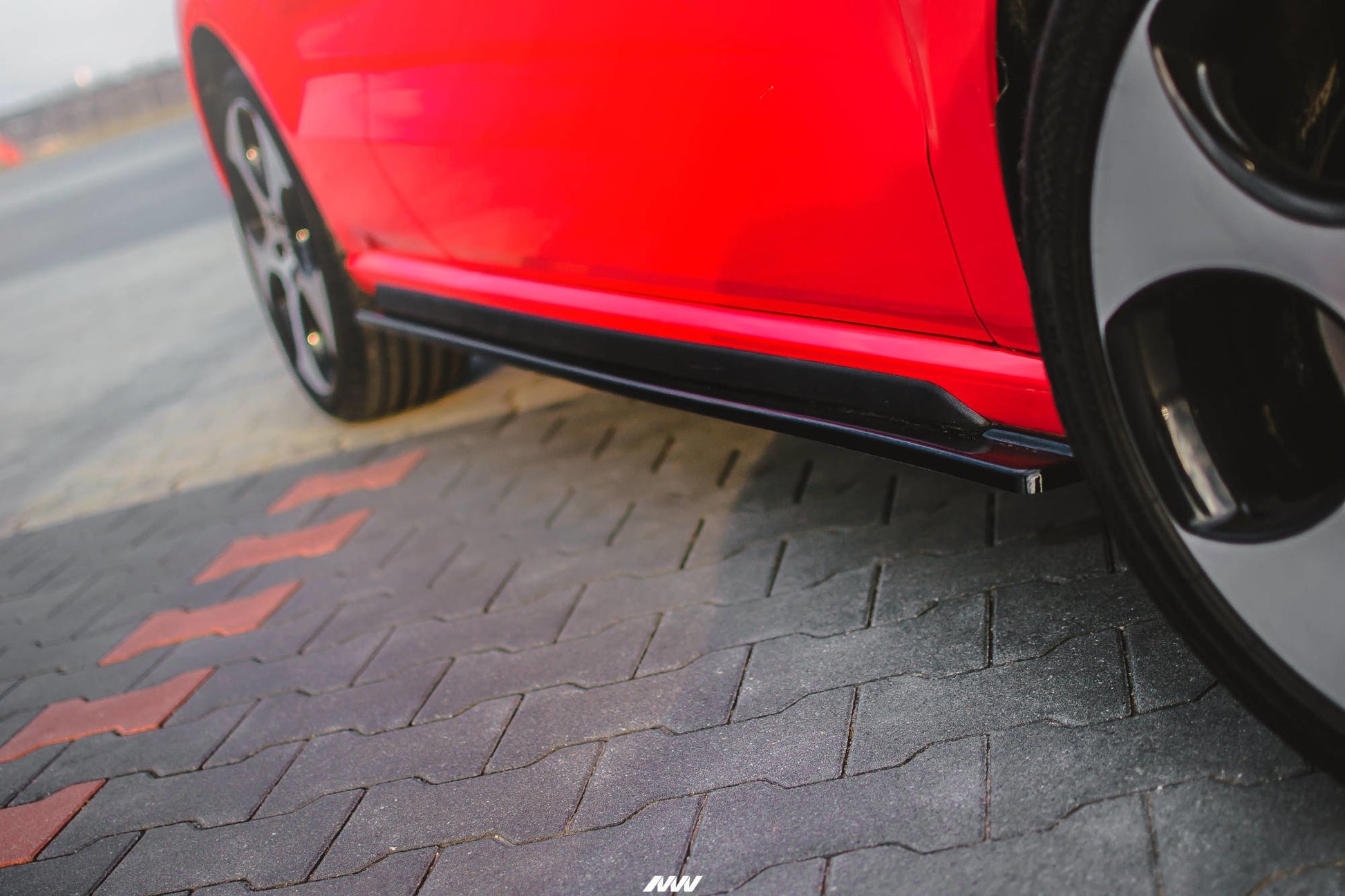 Seitenschweller Ansatz für VW Polo GTI Mk5  schwarz Hochglanz