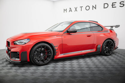 Seitenschweller Ansatz für BMW M2 M-Performance G87 schwarz Hochglanz