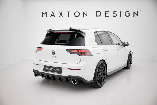 Diffusor Heck Ansatz V.3 für VW Golf GTI Mk8 schwarz Hochglanz