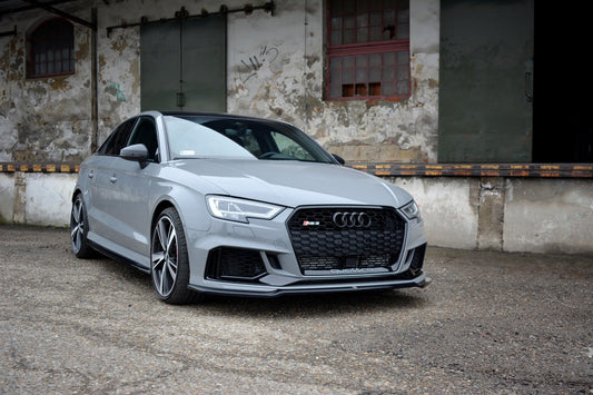 Front Ansatz V.2 für Audi RS3 8V FL Limousine schwarz Hochglanz