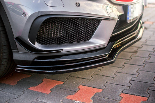 Front Ansatz für Mercedes GLA 45 AMG SUV (X156) vor Facelift schwarz matt