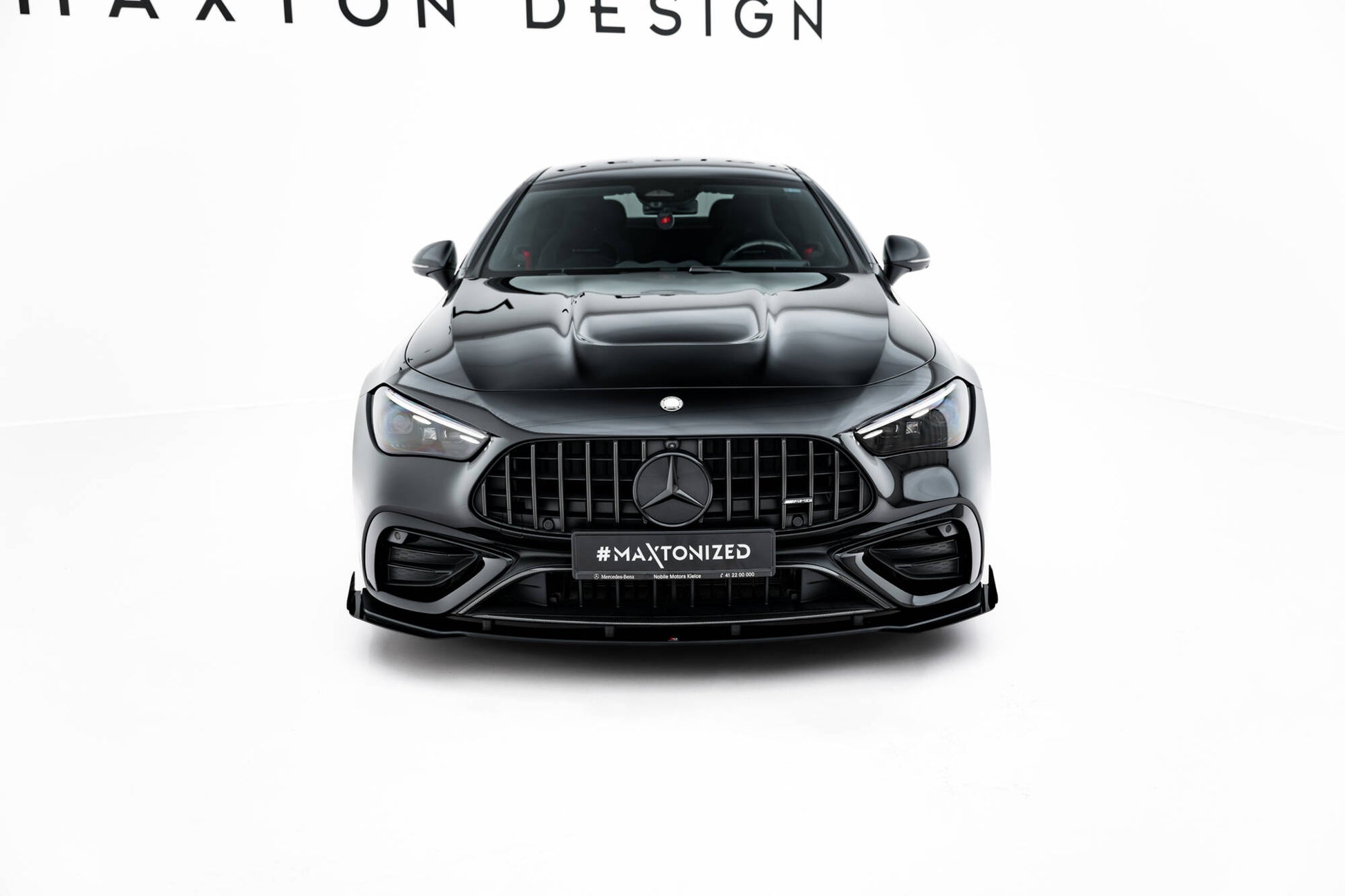 Street Pro Front Ansatz + Flaps für Mercedes-AMG CLE 53 C236 schwarz Hochglanz