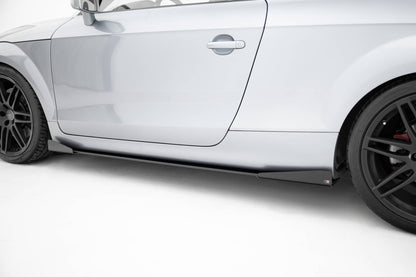 Street Pro Seitenschweller Ansatz für + Flaps Audi TT S / TT S-Line 8J Facelift schwarz Hochglanz