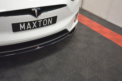 Front Ansatz V.1 für TESLA MODEL X schwarz Hochglanz