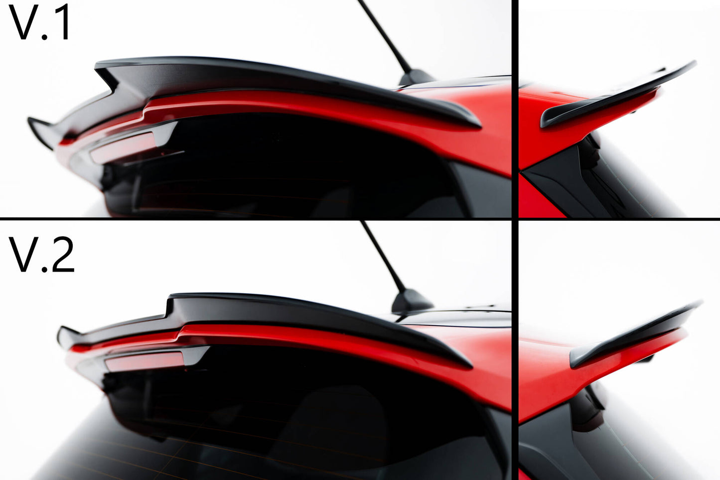 Spoiler CAP V.1 für Ford Fiesta Mk8 ST / ST-Line schwarz Hochglanz