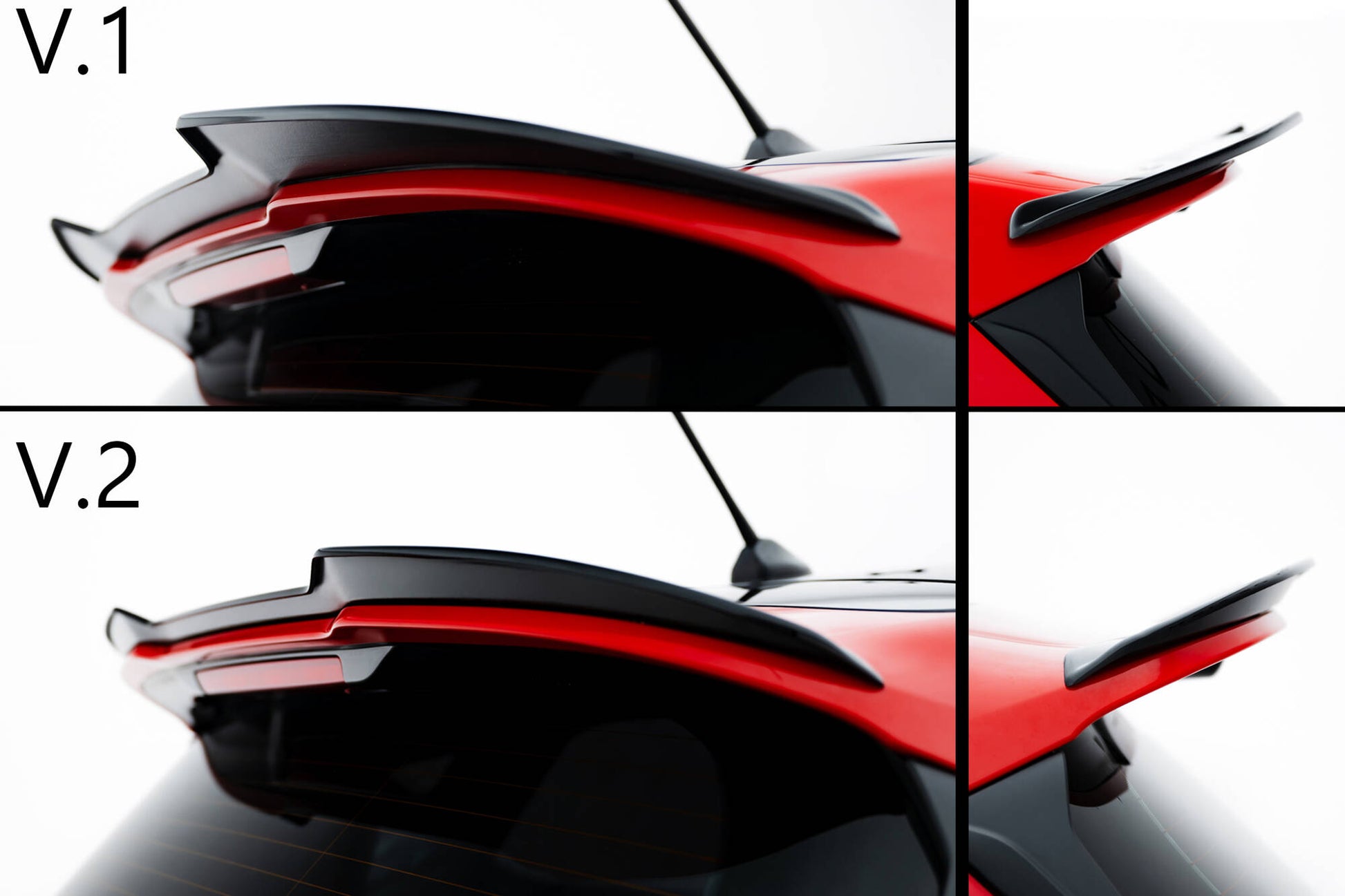 Spoiler CAP V.1 für Ford Fiesta Mk8 ST / ST-Line schwarz Hochglanz