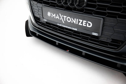 Street Pro Front Ansatz für +Flaps für + Flaps Audi A5 F5 Facelift schwarz Hochglanz