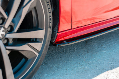 Seitenschweller Ansatz für Peugeot 508 Mk2 schwarz Hochglanz