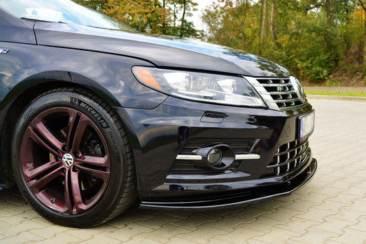 Front Ansatz für VOLKSWAGEN CC R-LINE schwarz Hochglanz