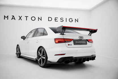 Carbon Spoiler With External Brackets Uprights + LED Audi A3 / A3 S-Line / S3 / RS3 Limousine 8V / 8V Facelift