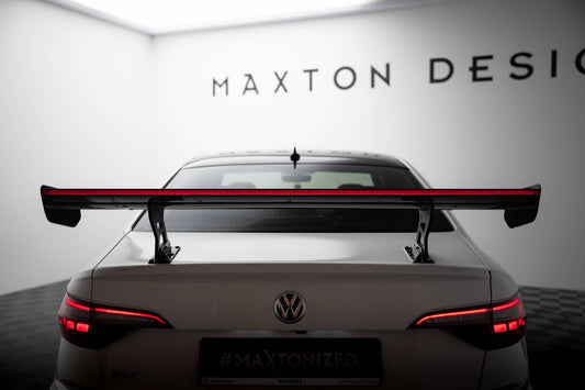 Carbon Spoiler With Internal Brackets Uprights + LED VW Jetta GLI Mk7