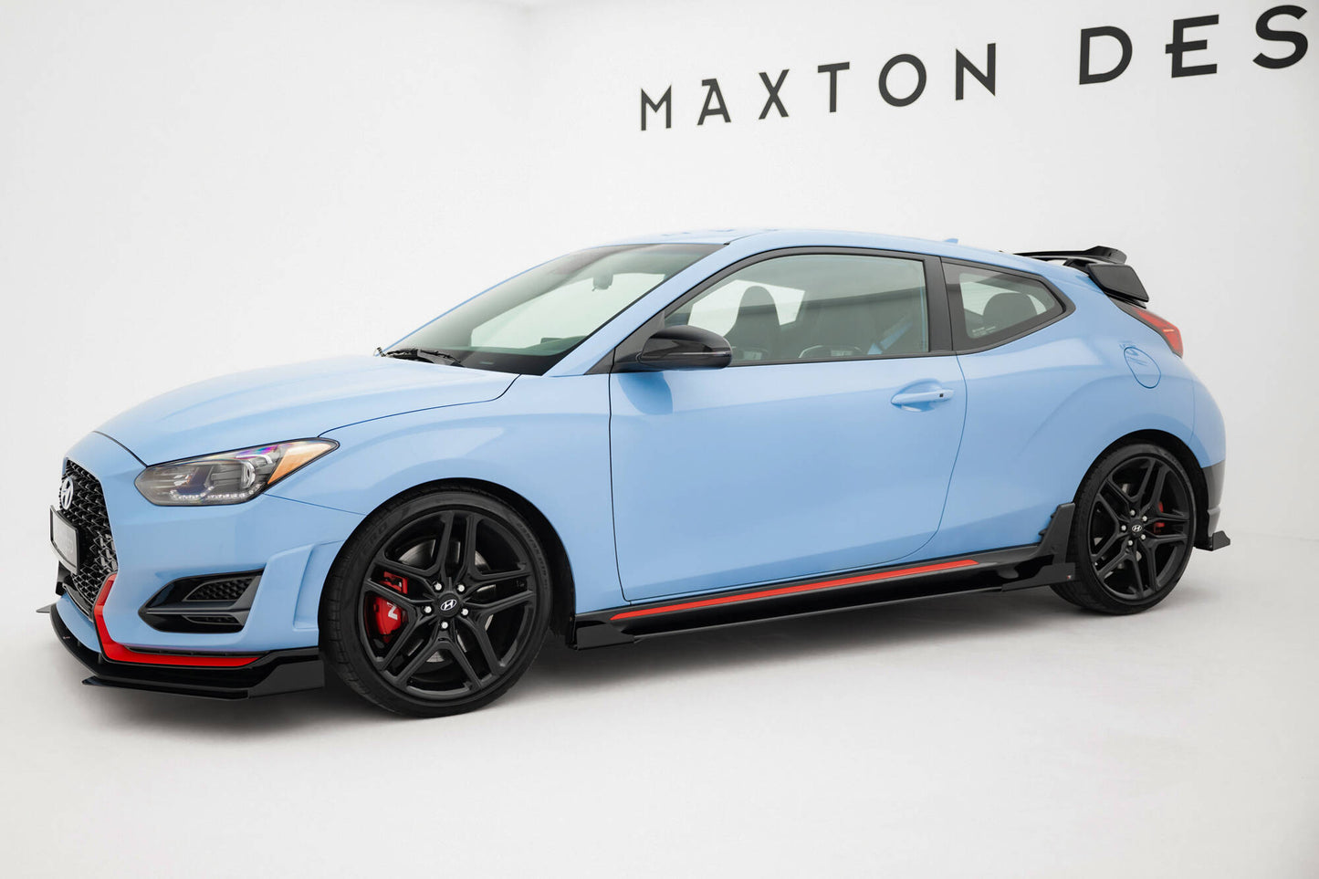Street Pro Seitenschweller Ansatz + Flaps für Hyundai Veloster N Mk2 schwarz Hochglanz