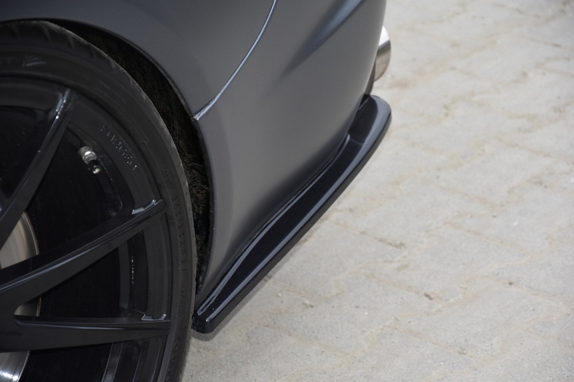 Heck Ansatz Flaps Diffusor für JAGUAR XF- R schwarz matt