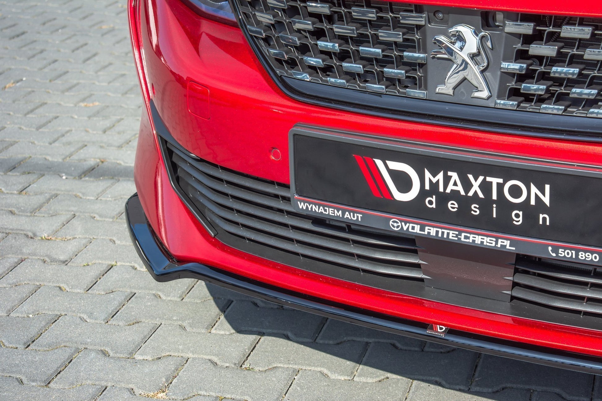Front Ansatz V.1 für Peugeot 508 GT Mk2 schwarz Hochglanz