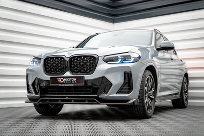 Front Ansatz V.1 für BMW X4 M-Paket G02 Facelift schwarz Hochglanz