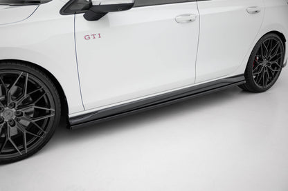 Seitenschweller Ansatz für VW Golf GTI / GTE / GTI Clubsport / GTD / R-Line Mk8 schwarz Hochglanz