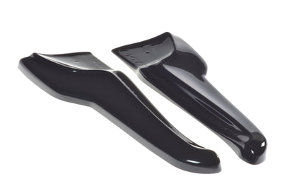 Heck Ansatz Flaps Diffusor V.2 für TESLA MODEL X  schwarz Hochglanz
