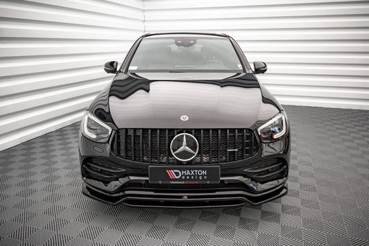 Front Ansatz für Mercedes-AMG GLC 43 / AMG-Line SUV X253 Facelift  schwarz Hochglanz