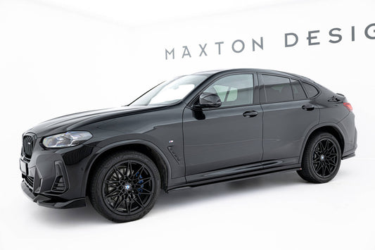 Seitenschweller Ansatz für BMW X4 M-Paket G02 Facelift schwarz Hochglanz