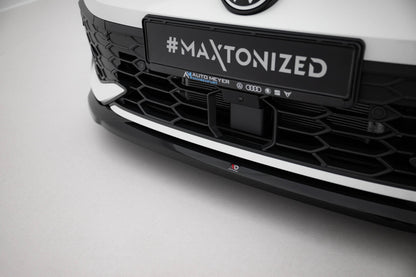 Front Ansatz V.4 für VW Golf GTI / GTE / R-Line Mk8 Facelift schwarz Hochglanz